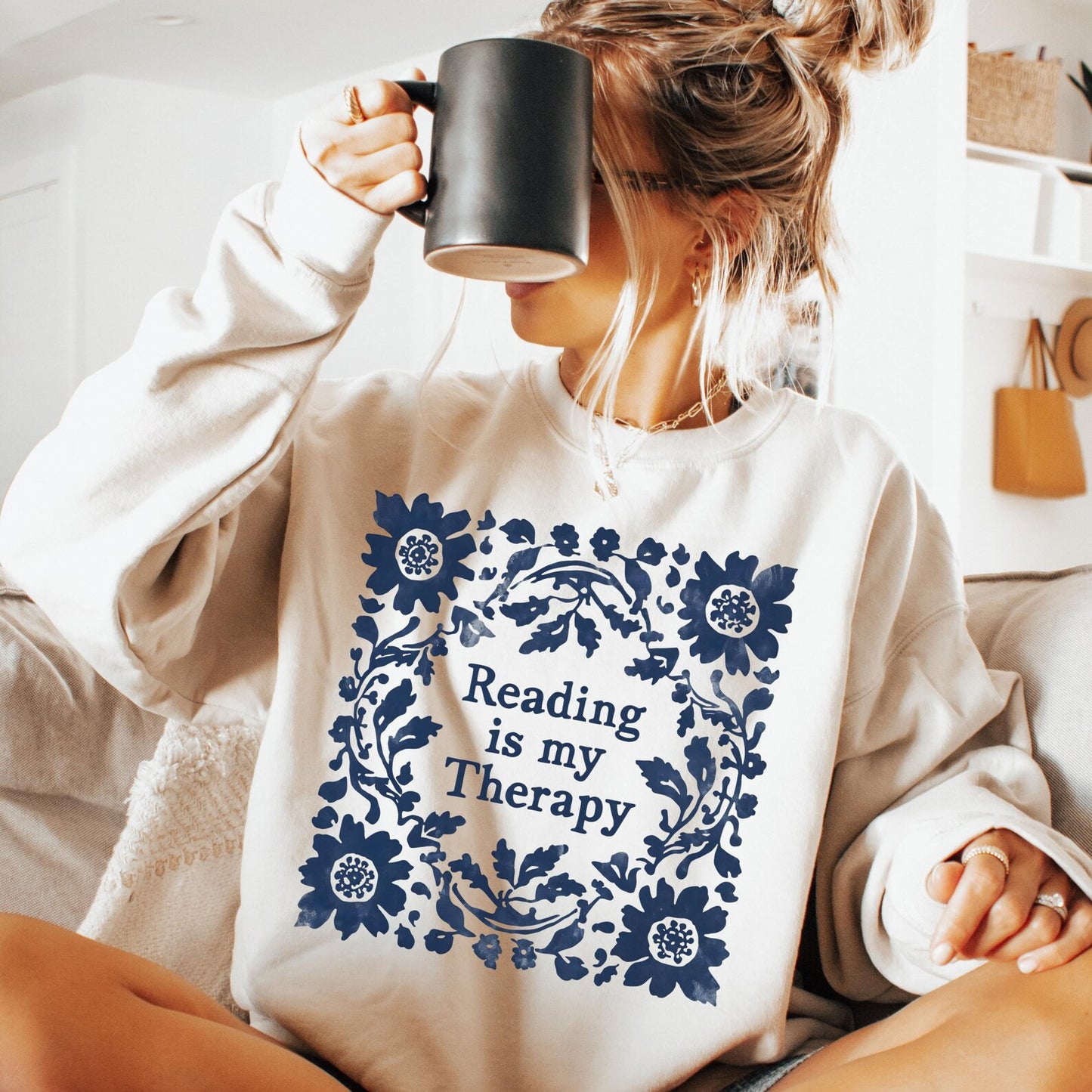 Reading is My Therapy Graphic Tee