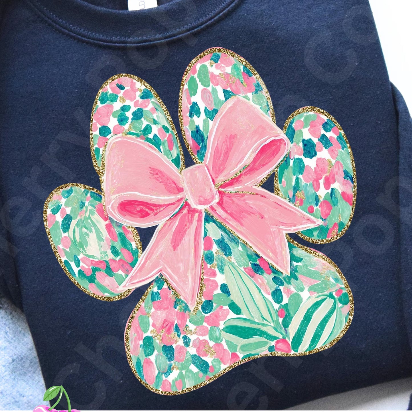 Floral Paw Graphic Tee