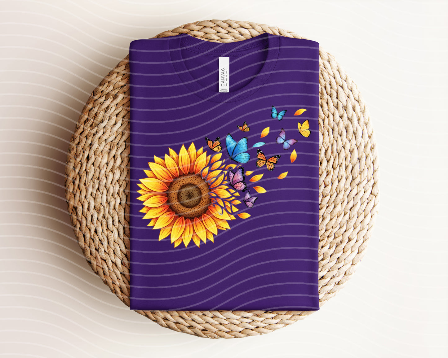 Sunflower Butterflies Graphic Tee