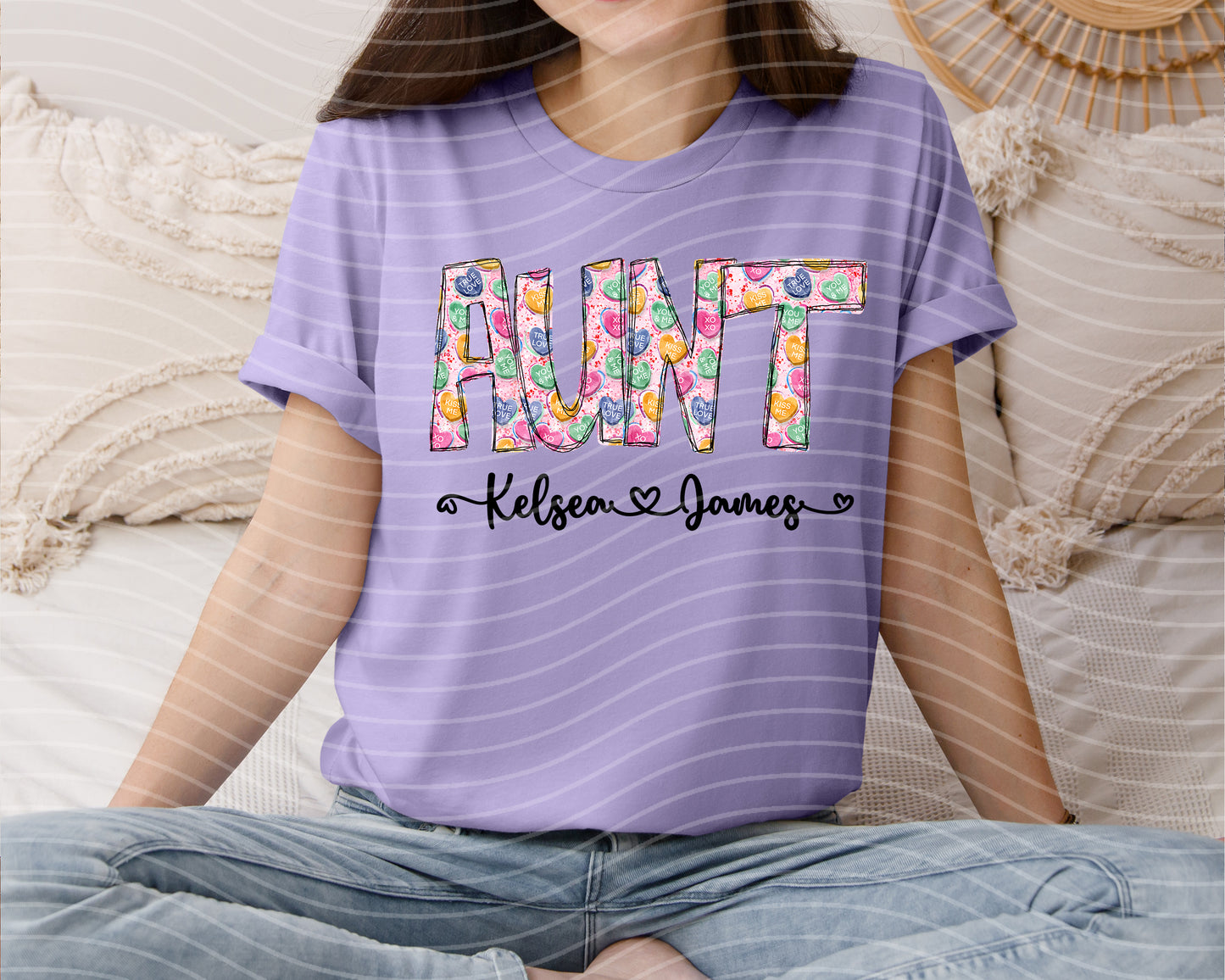 Conversation Hearts Names Custom Graphic Tee