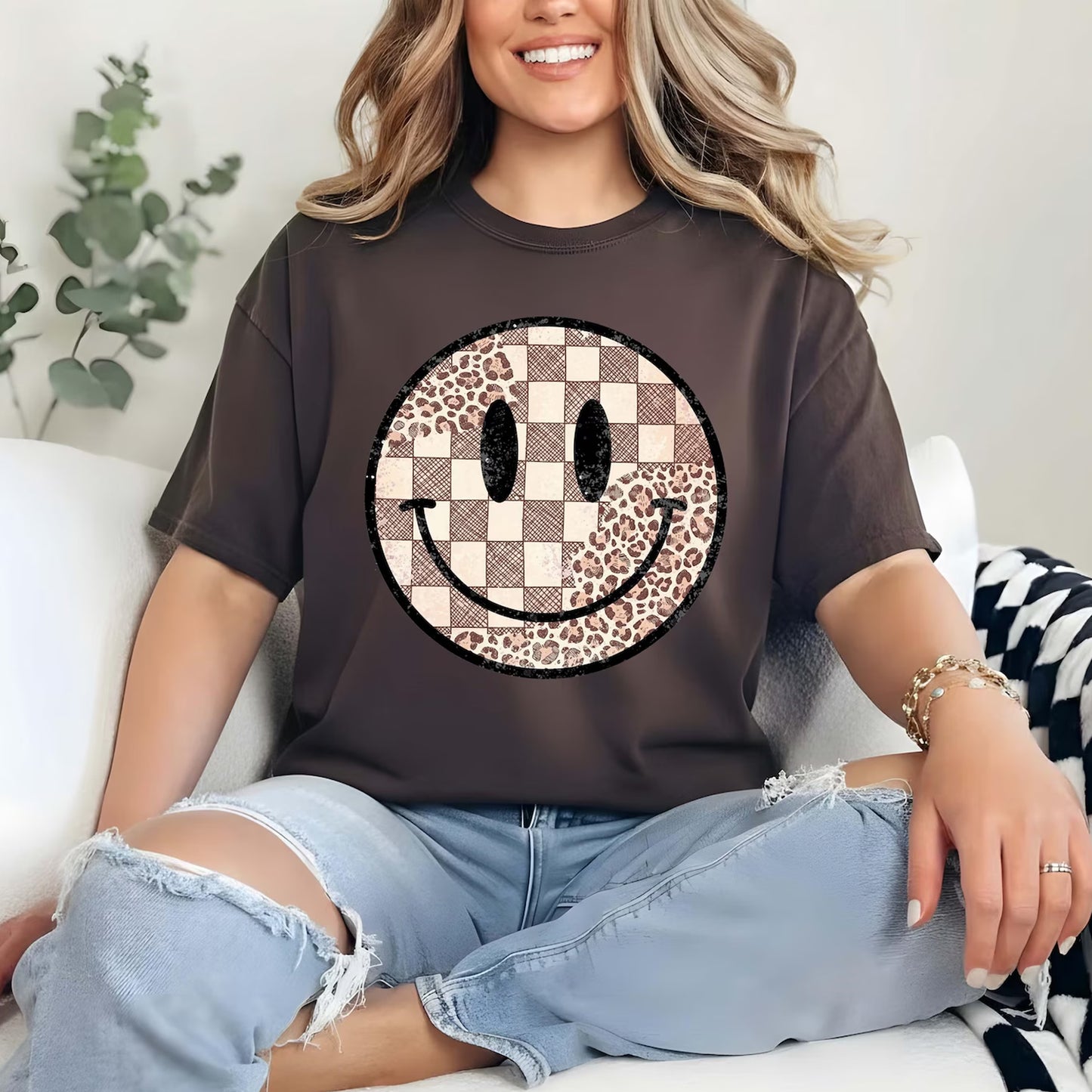 Leopard Happy Graphic Tee