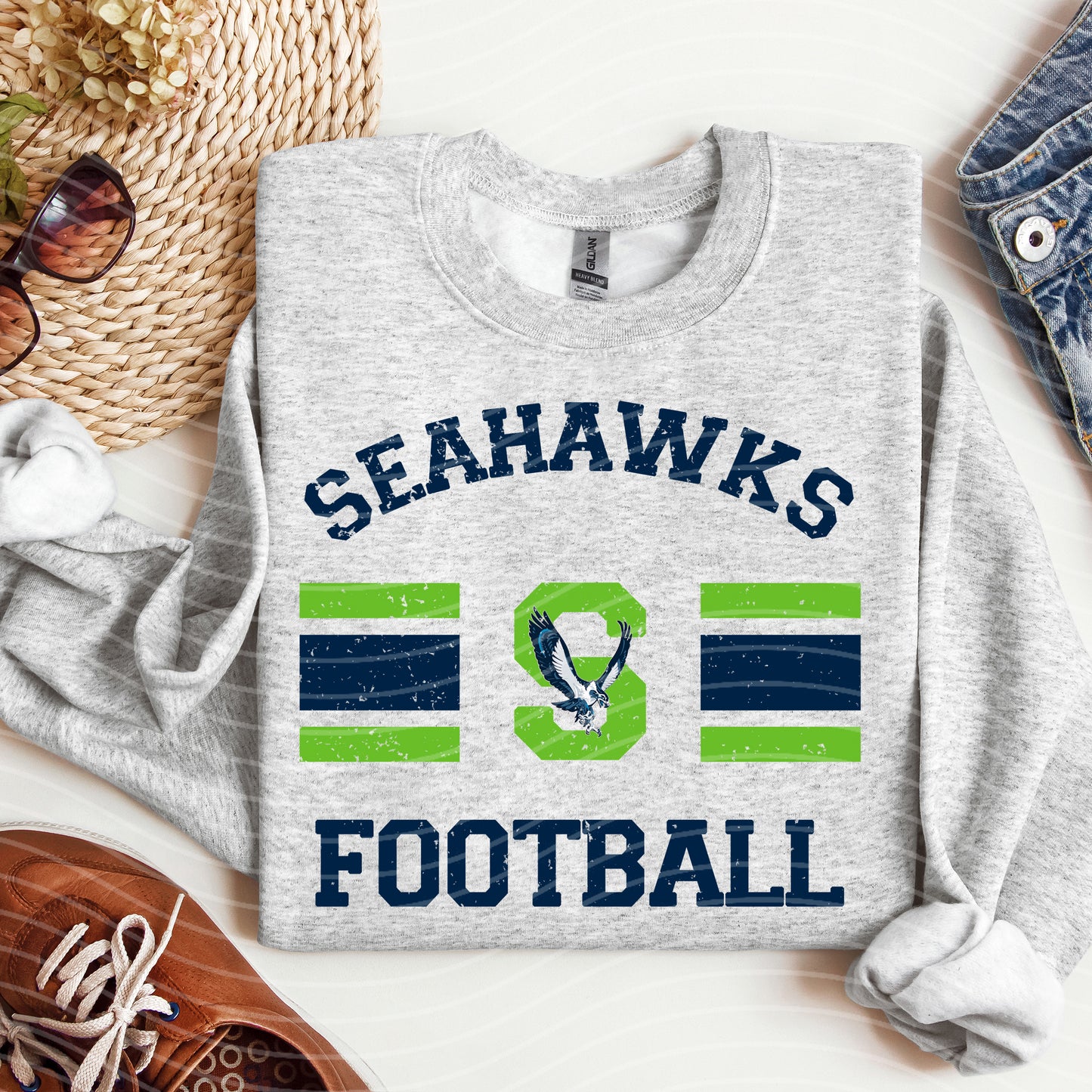 Seahawks Football Graphic Tee