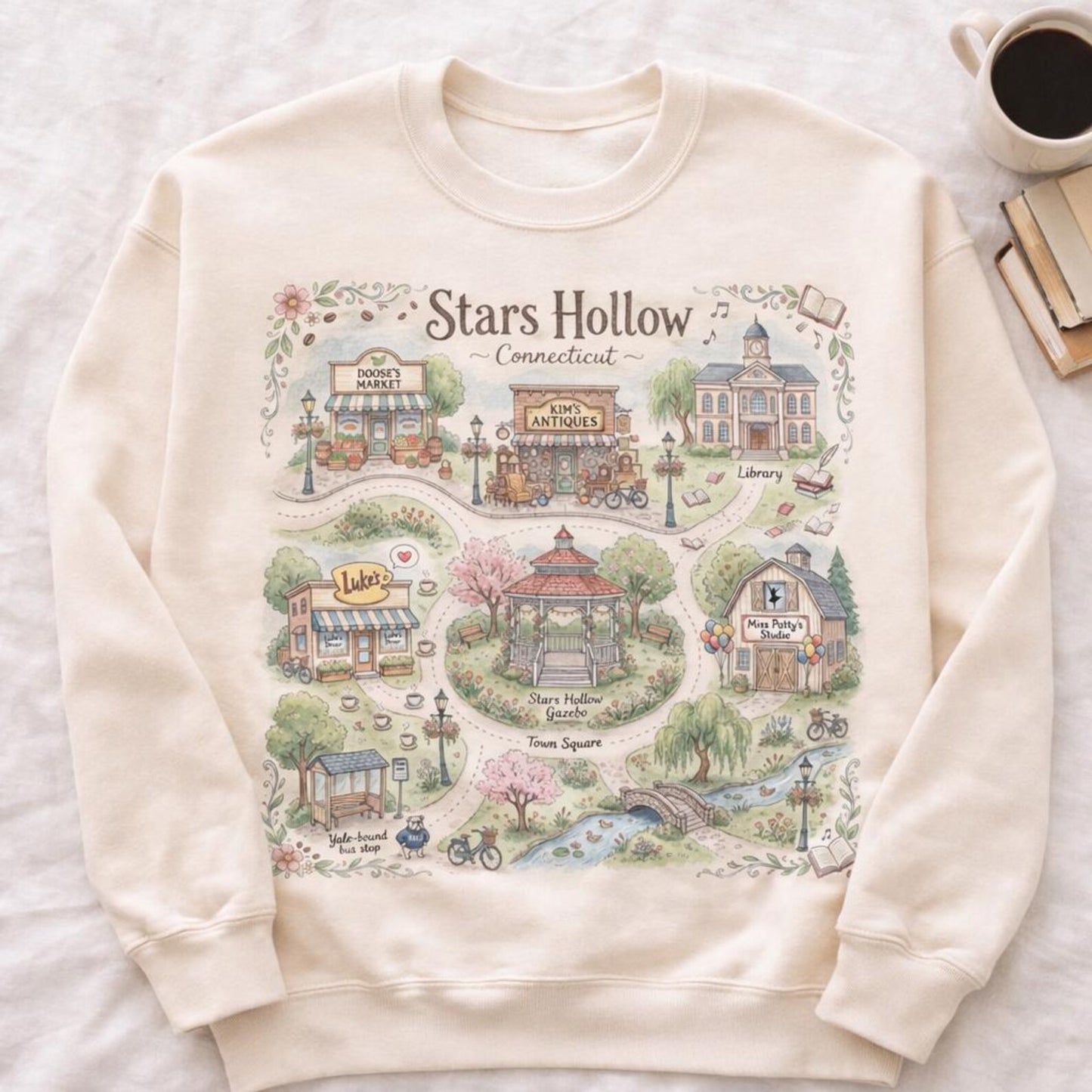 Stars Hollow Map Graphic Tee