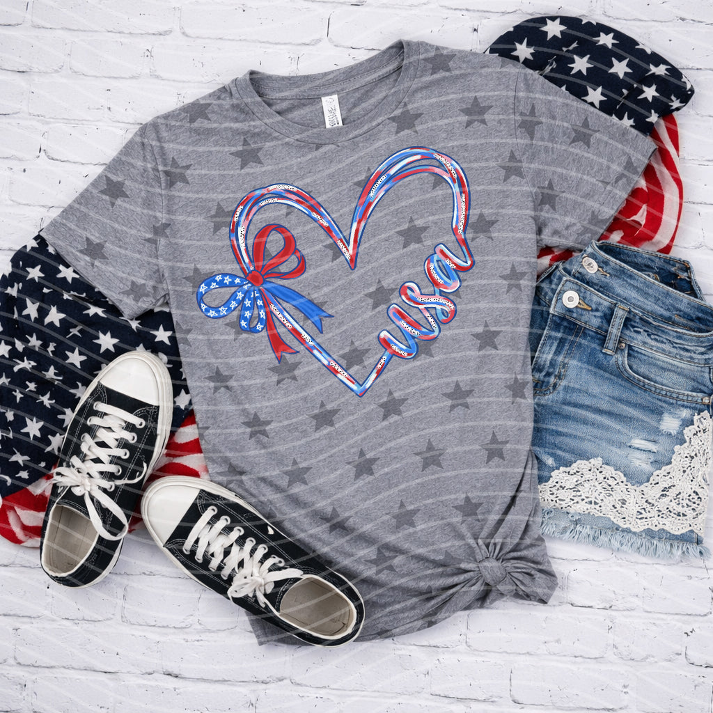 USA Heart Graphic Tee