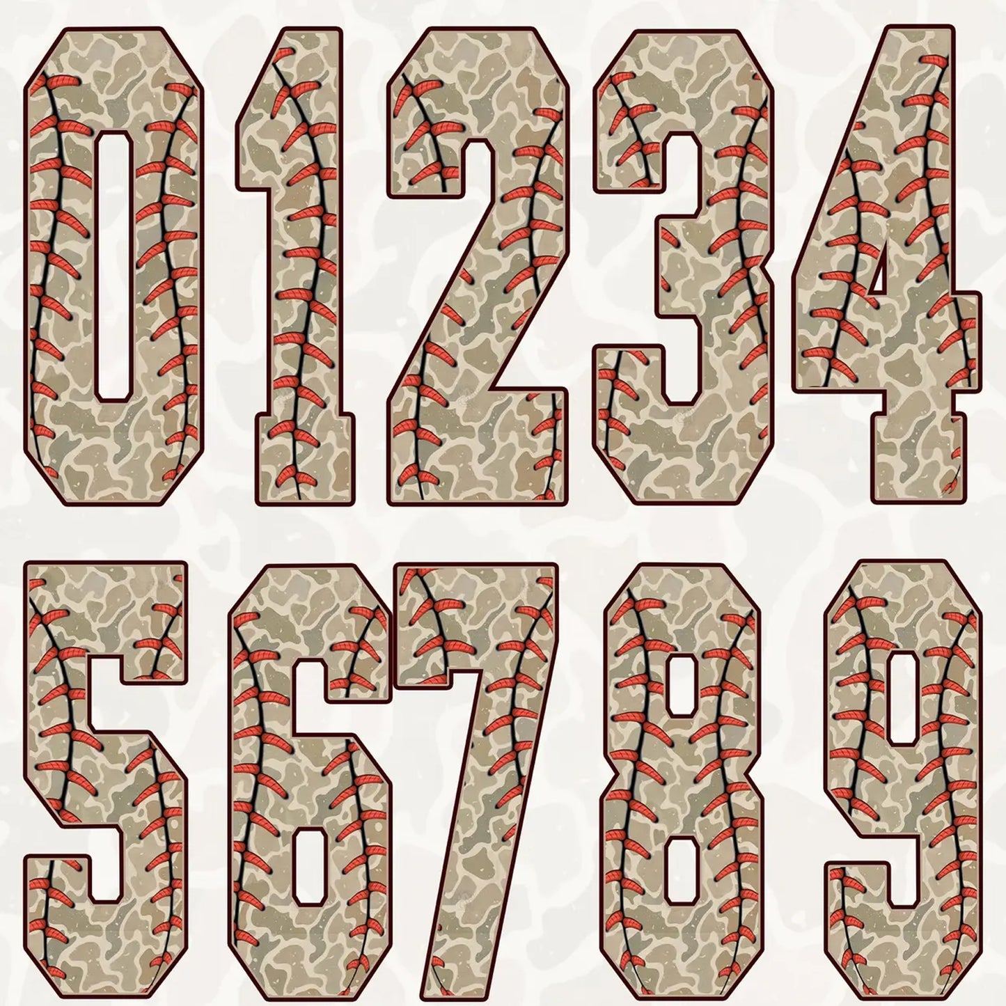 Camo Baseball Numbers Graphic Tee