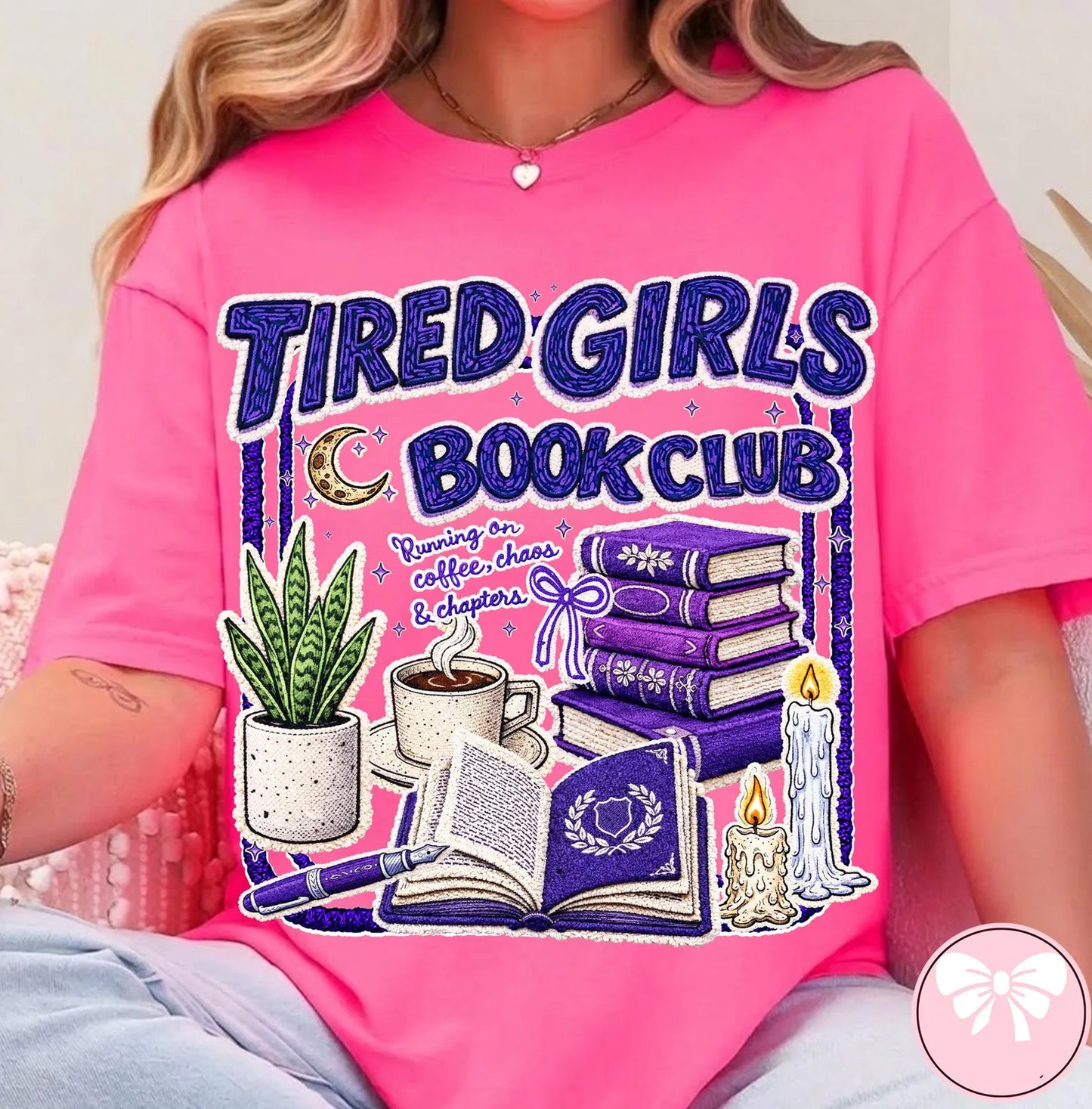 Tired Girls Book Club Graphic Tee