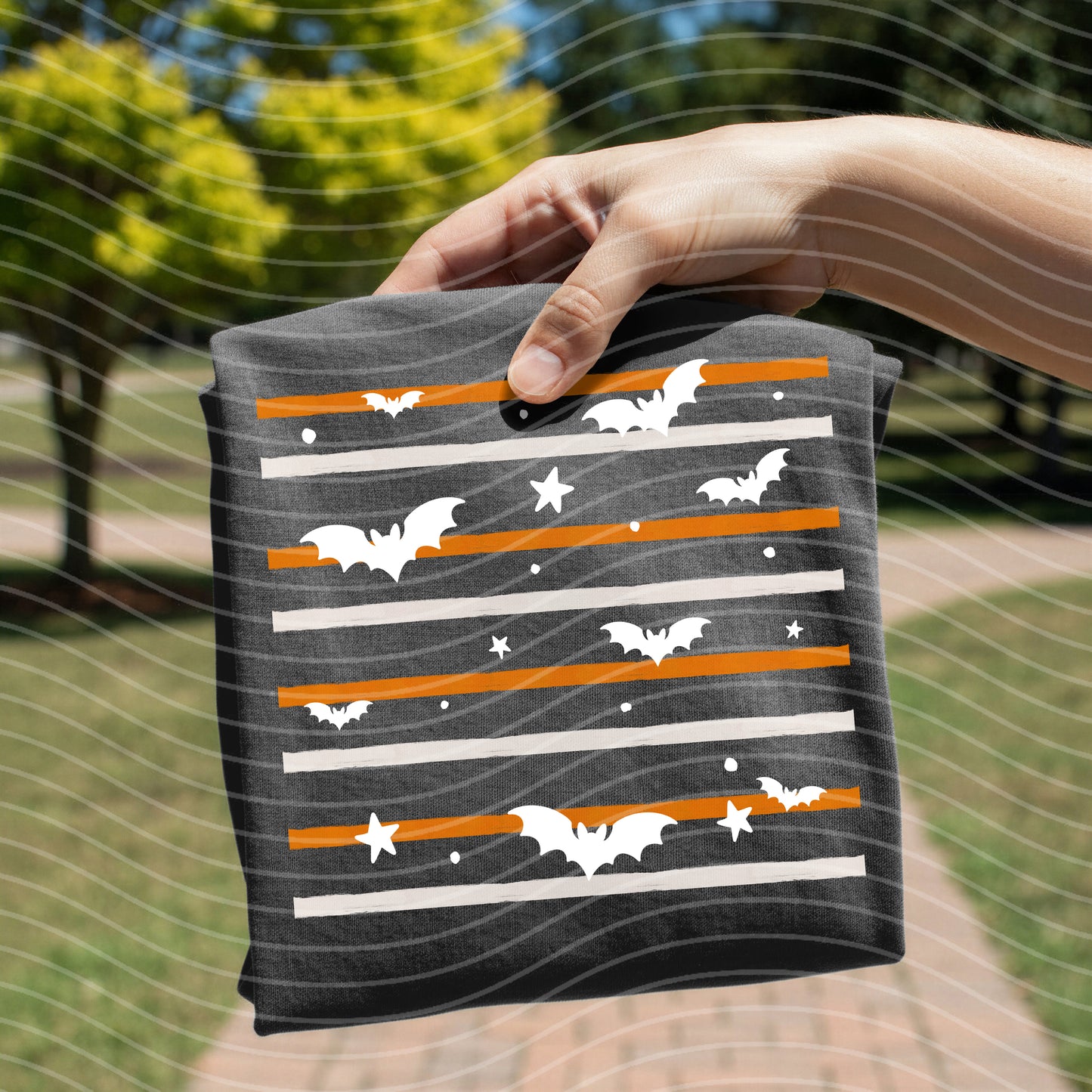 Bats Stripes Graphic Tee