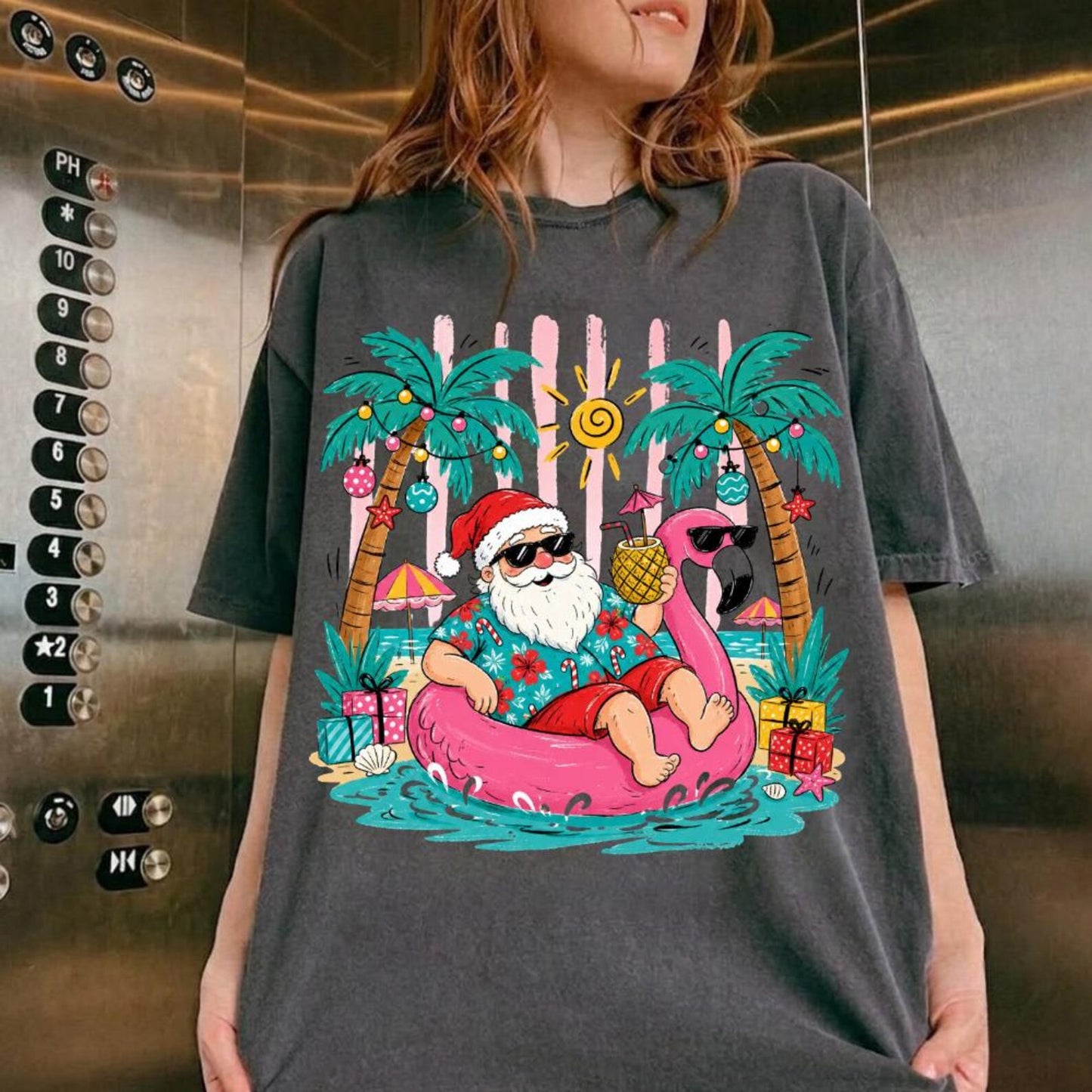 Floating Santa Graphic Tee