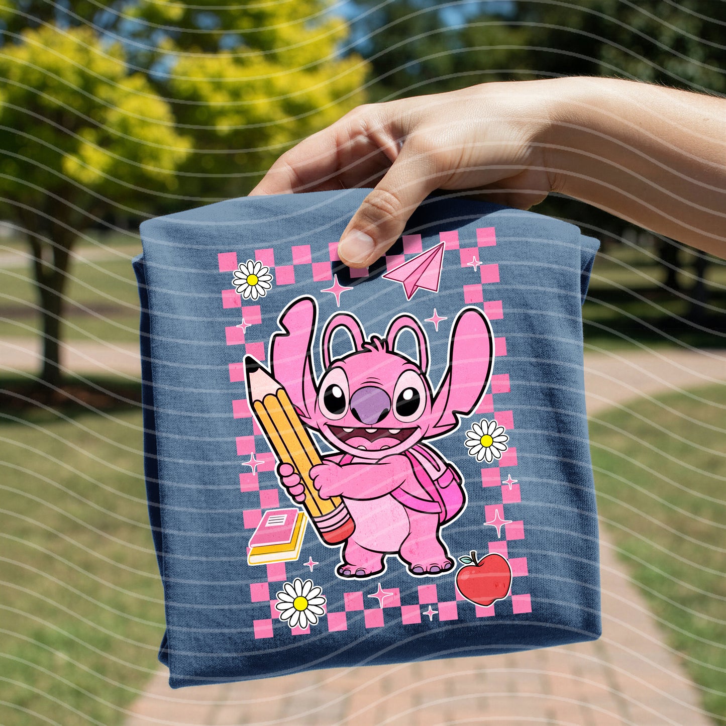 Pink Back to School Stitch Graphic Tee