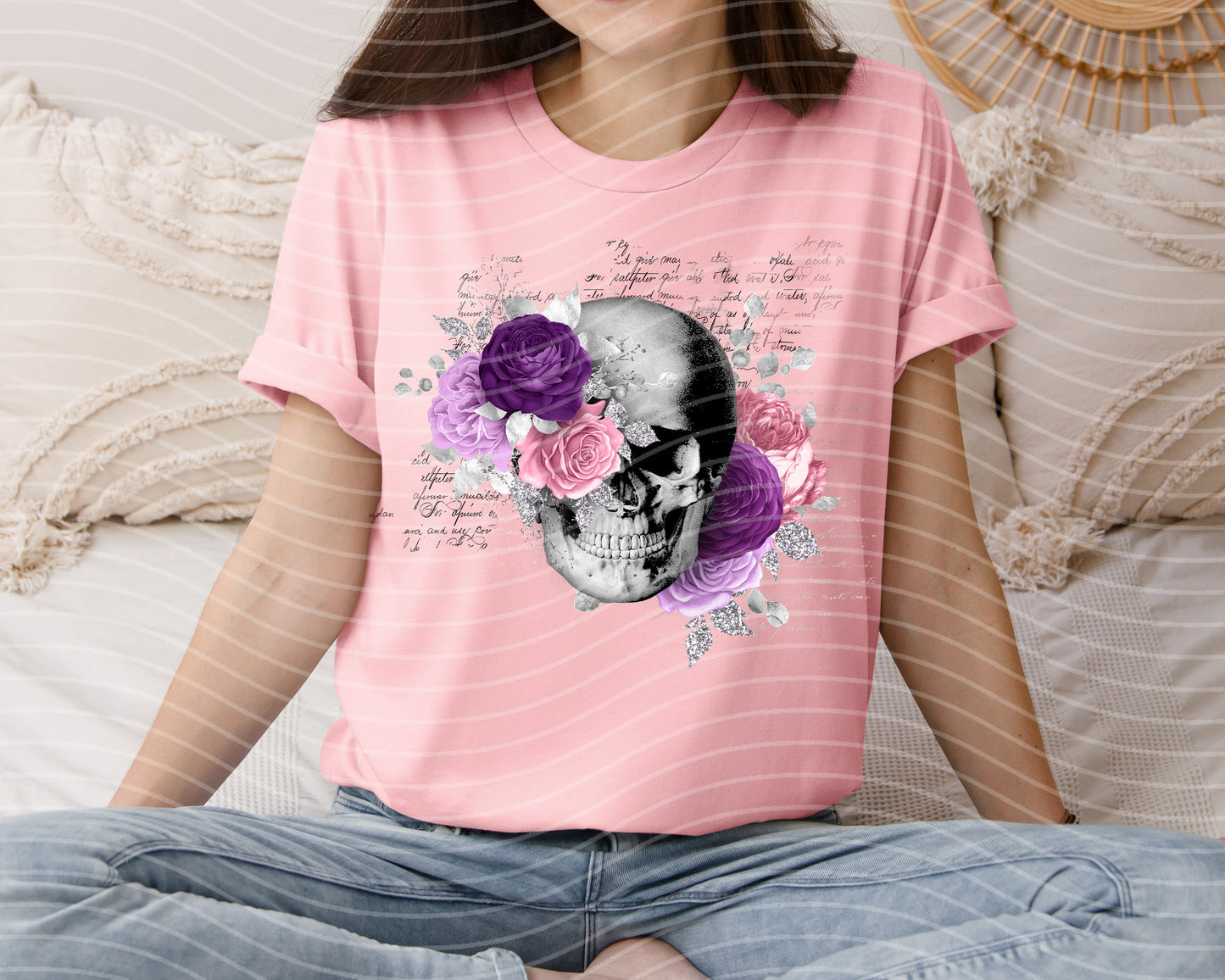 Floral Skeleton Graphic Tee