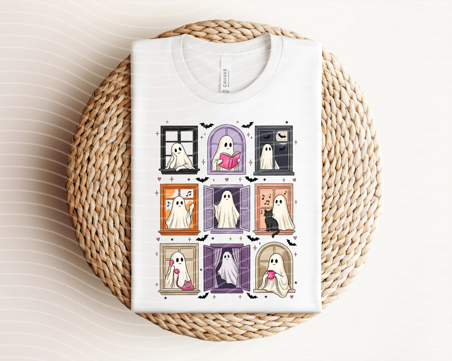 Reading Window Ghosts Graphic Tee