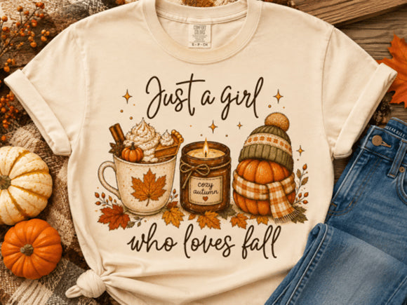 Just a Girl Who Loves Fall Graphic Tee