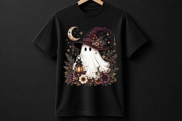 Purple Ghost Graphic Tee