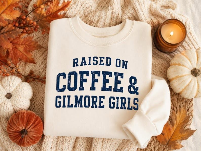 Raised on Coffee & Gilmore Girls Graphic Tee