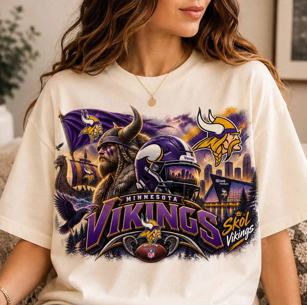 Vikings Collage Graphic Tee