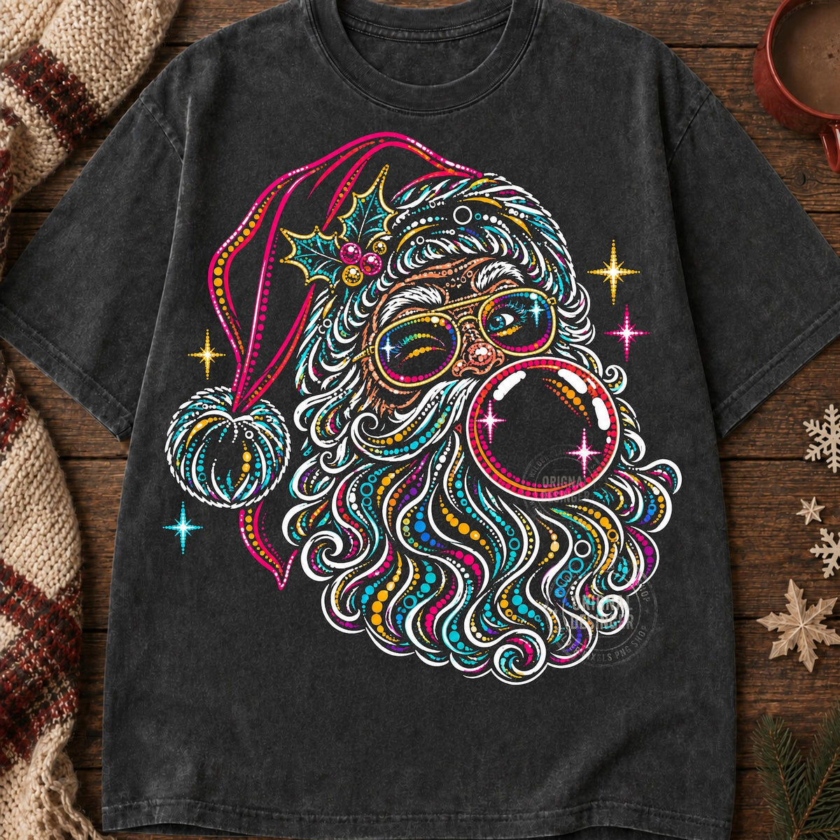 Bubblegum Santa Graphic Tee