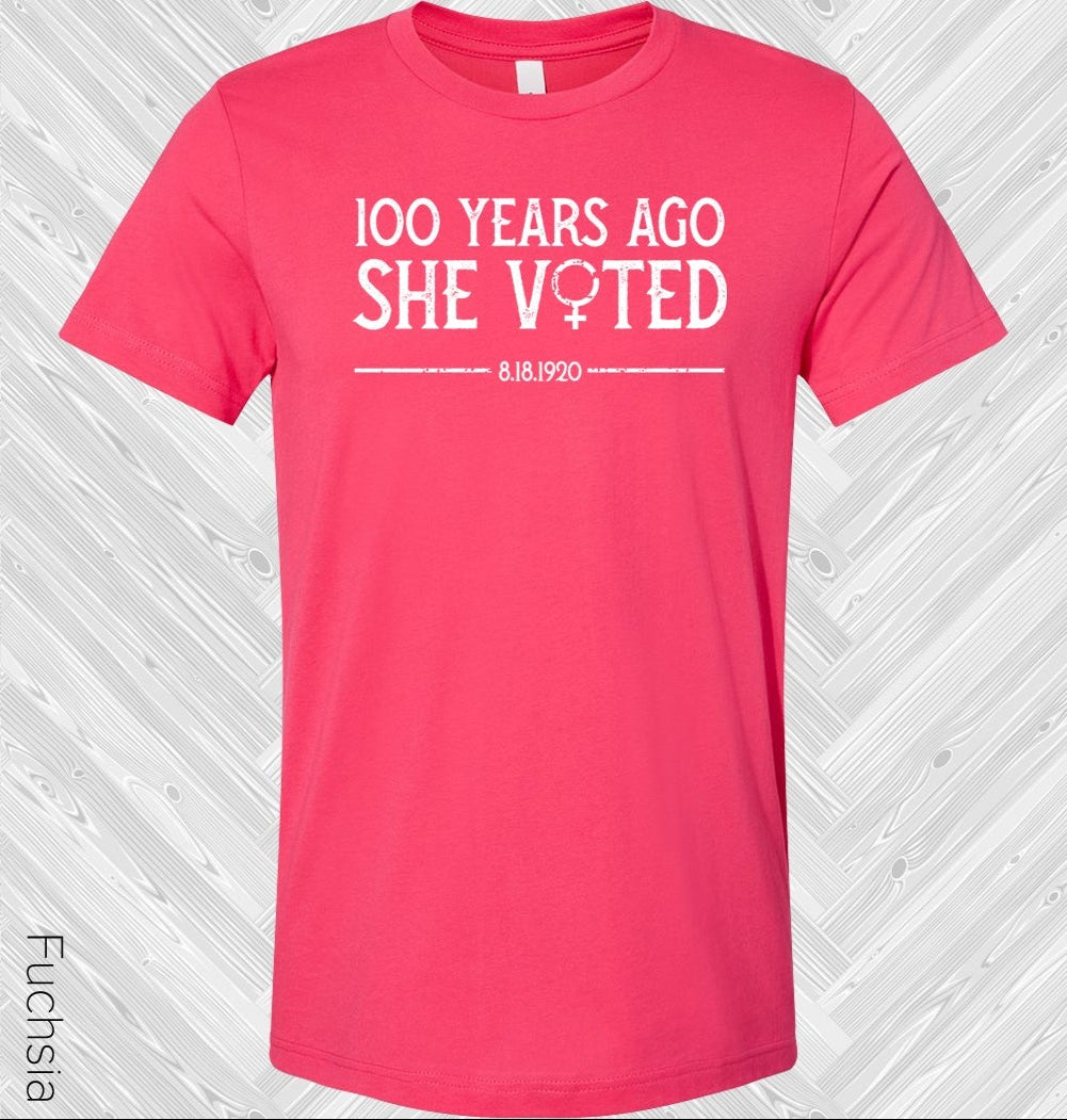 100 Years Ago She Voted Graphic Tee Graphic Tee