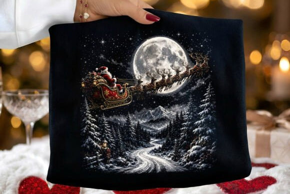 Santa Night Sky Graphic Tee