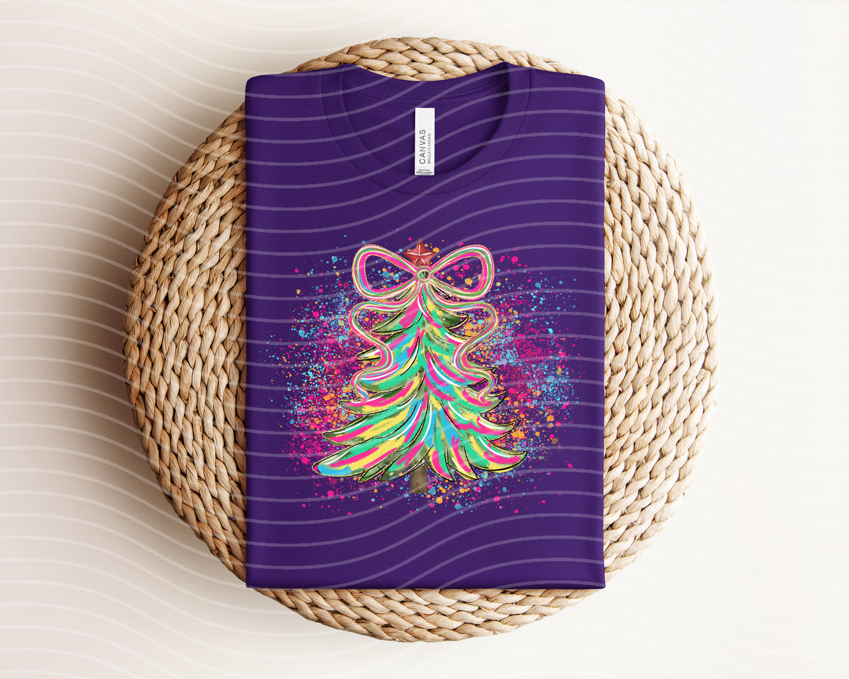 Splatter Christmas Tree Graphic Tee