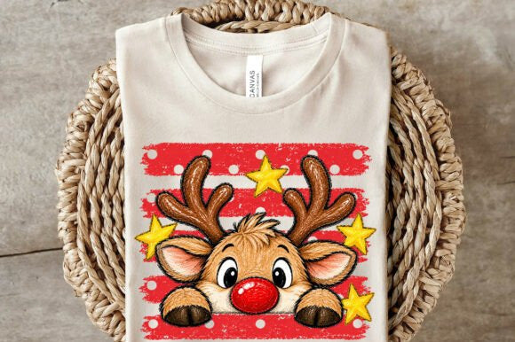 Peeking Rudolph Graphic Tee