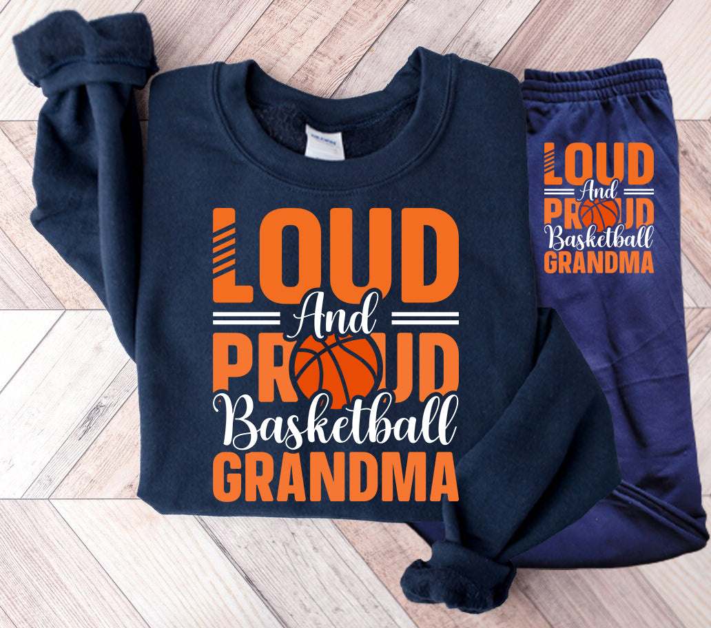 Loud And Proud Basketball Grandma Graphic Tee Graphic Tee