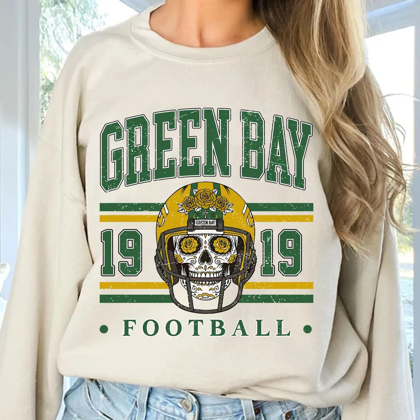 Packers Skull Football Graphic Tee