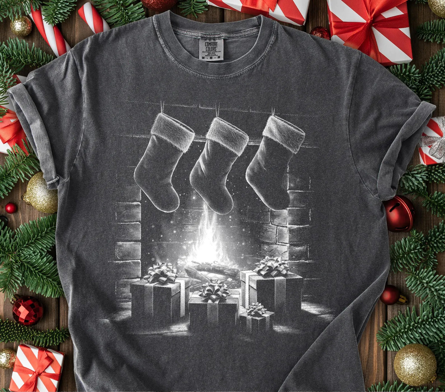 Black and White Stockings Graphic Tee