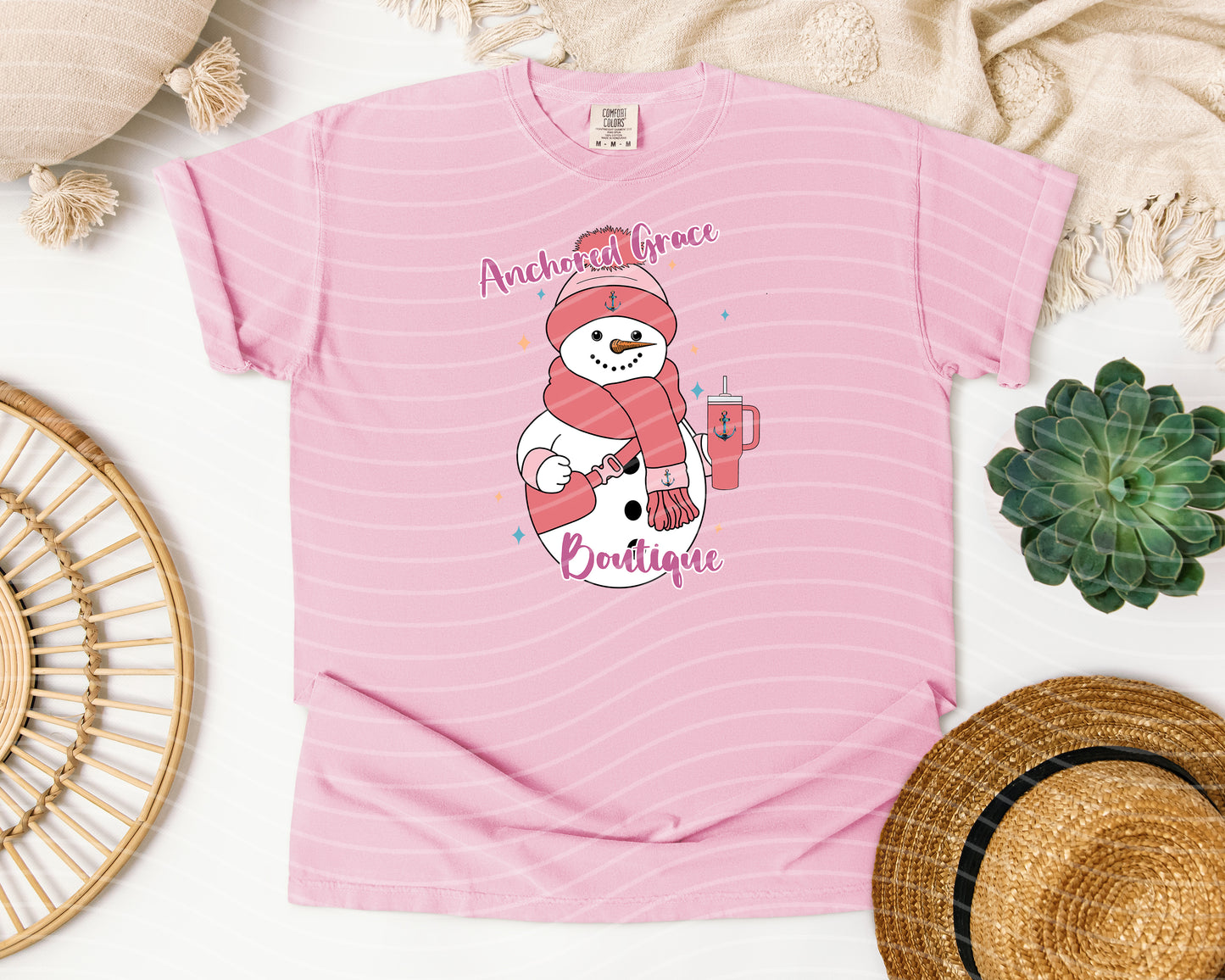 Boutique Snowman Graphic Tee