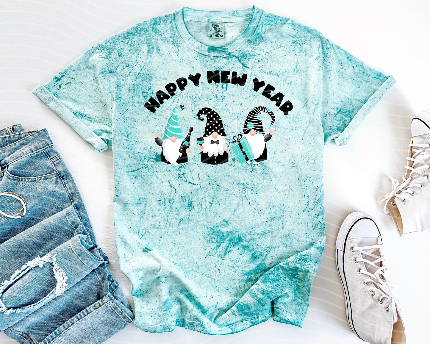 Happy New Year Gnomes Graphic Tee