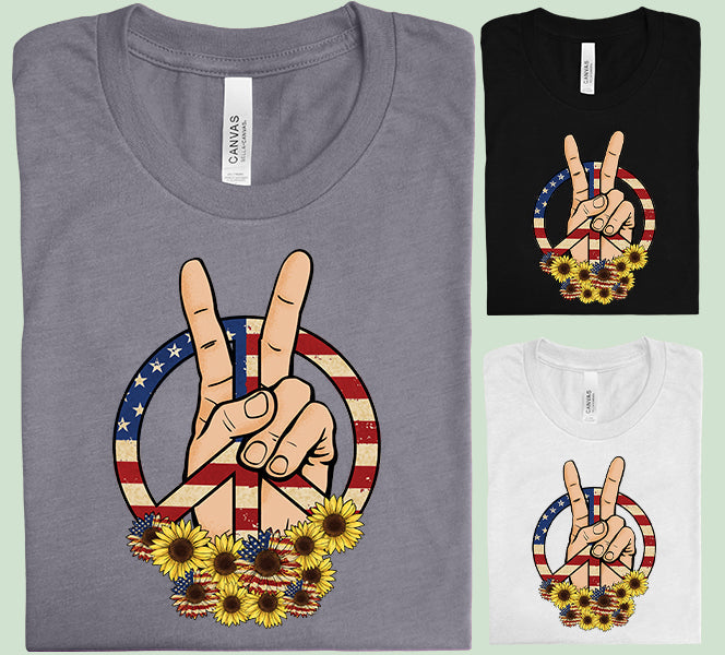 Patriotic Peace Graphic Tee Graphic Tee