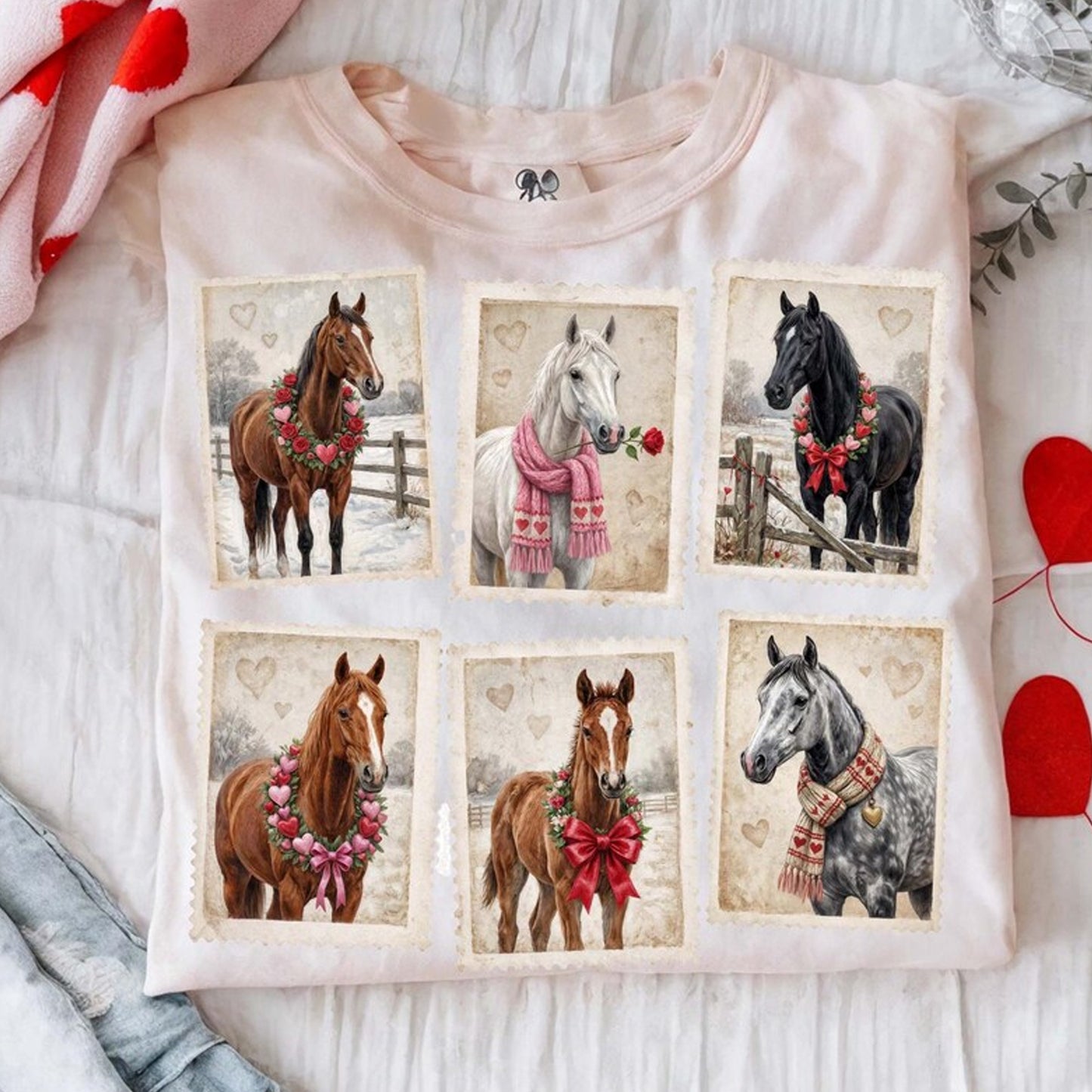 Valentine Horses Graphic Tee