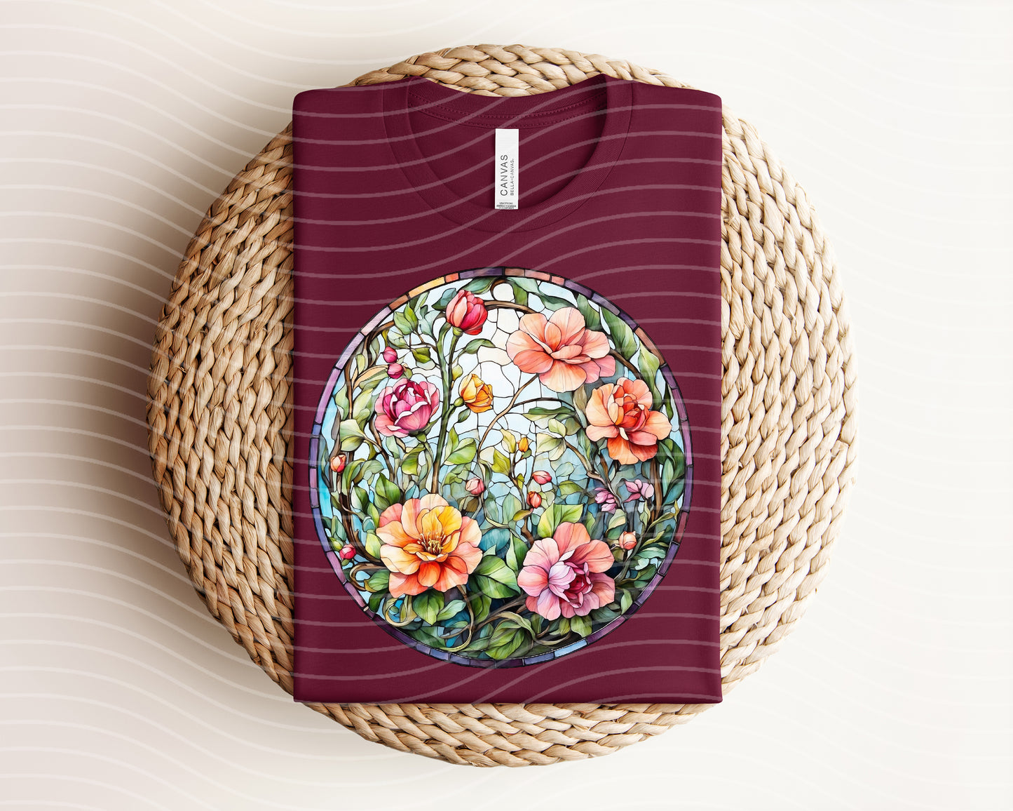 Floral Stained Glass Graphic Tee