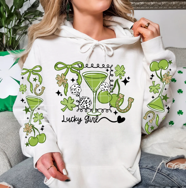 Lucky Girl Martini Graphic Tee