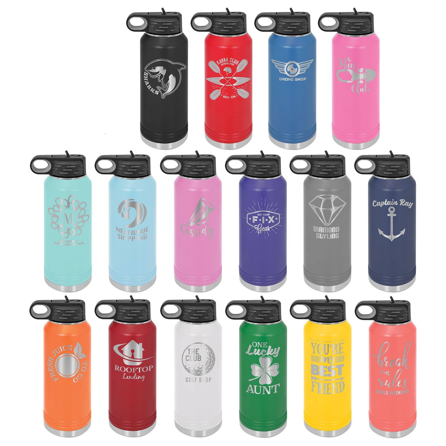 Custom Engraved 32 Oz Water Bottle