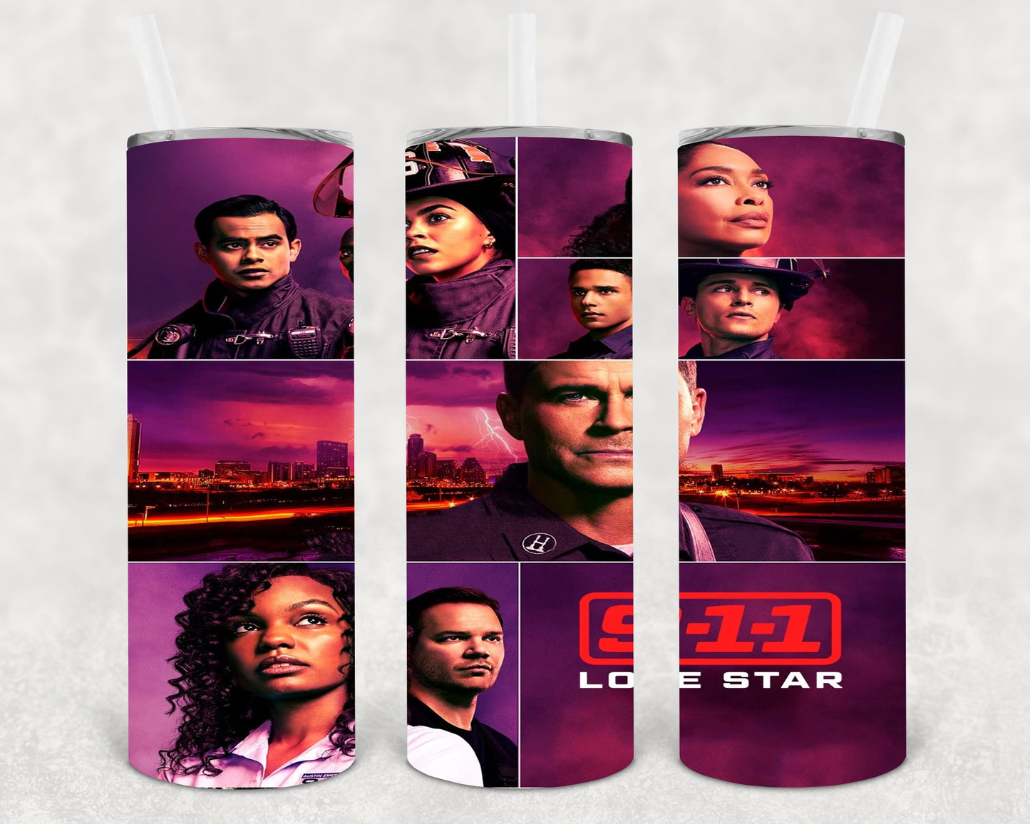 911 Lone Star 20 Oz Skinny Tumbler