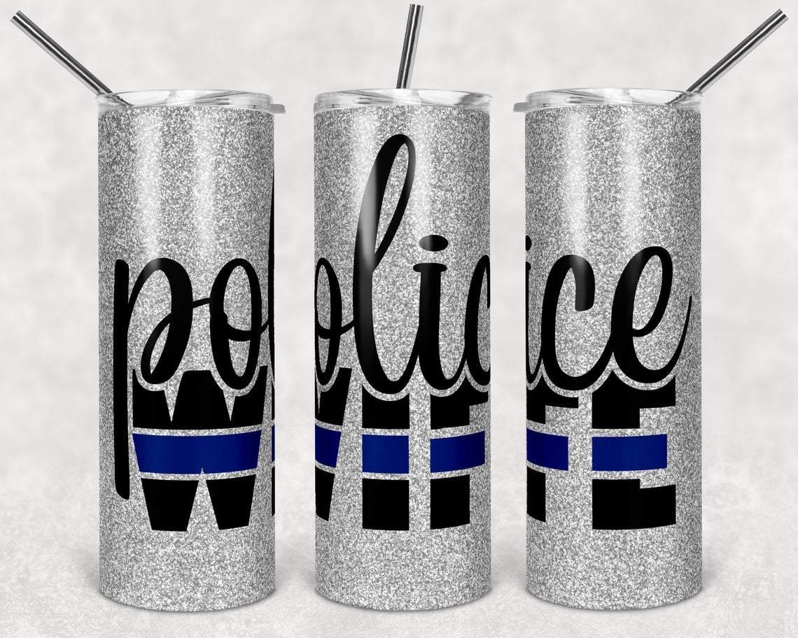 Police Wife 20 Oz Skinny Tumbler