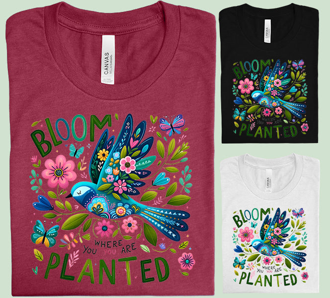 Bloom Where You are Planted Graphic Tee
