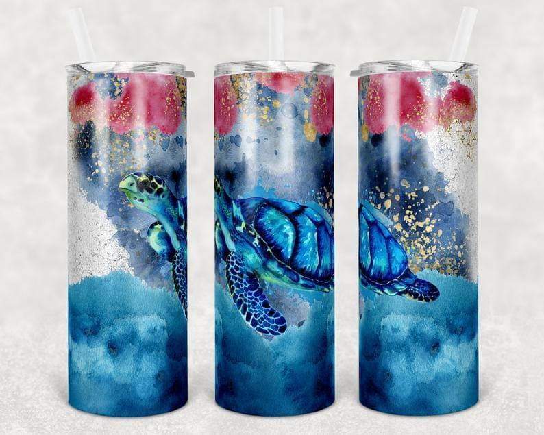 Sea Turtle 20 Oz Skinny Tumbler