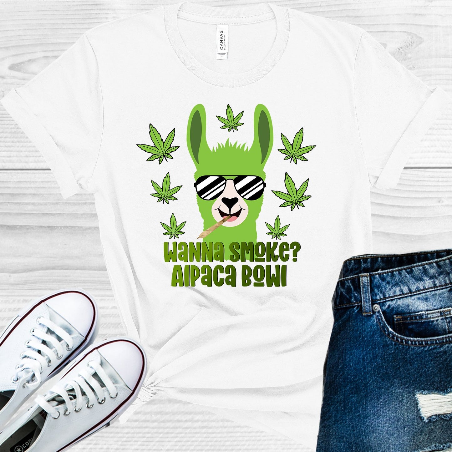 Wanna Smoke Alpaca Bowl Graphic Tee Graphic Tee