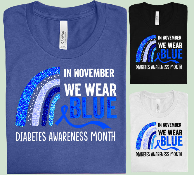 In November We Wear Blue Graphic Tee