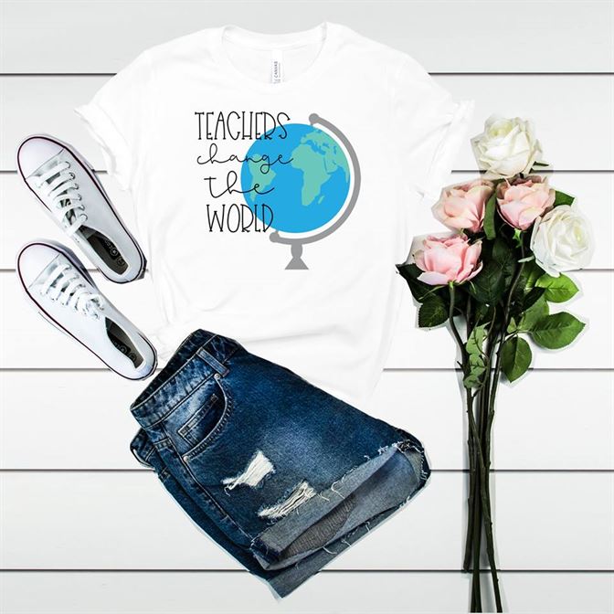Teachers Change The World Graphic Tee Graphic Tee