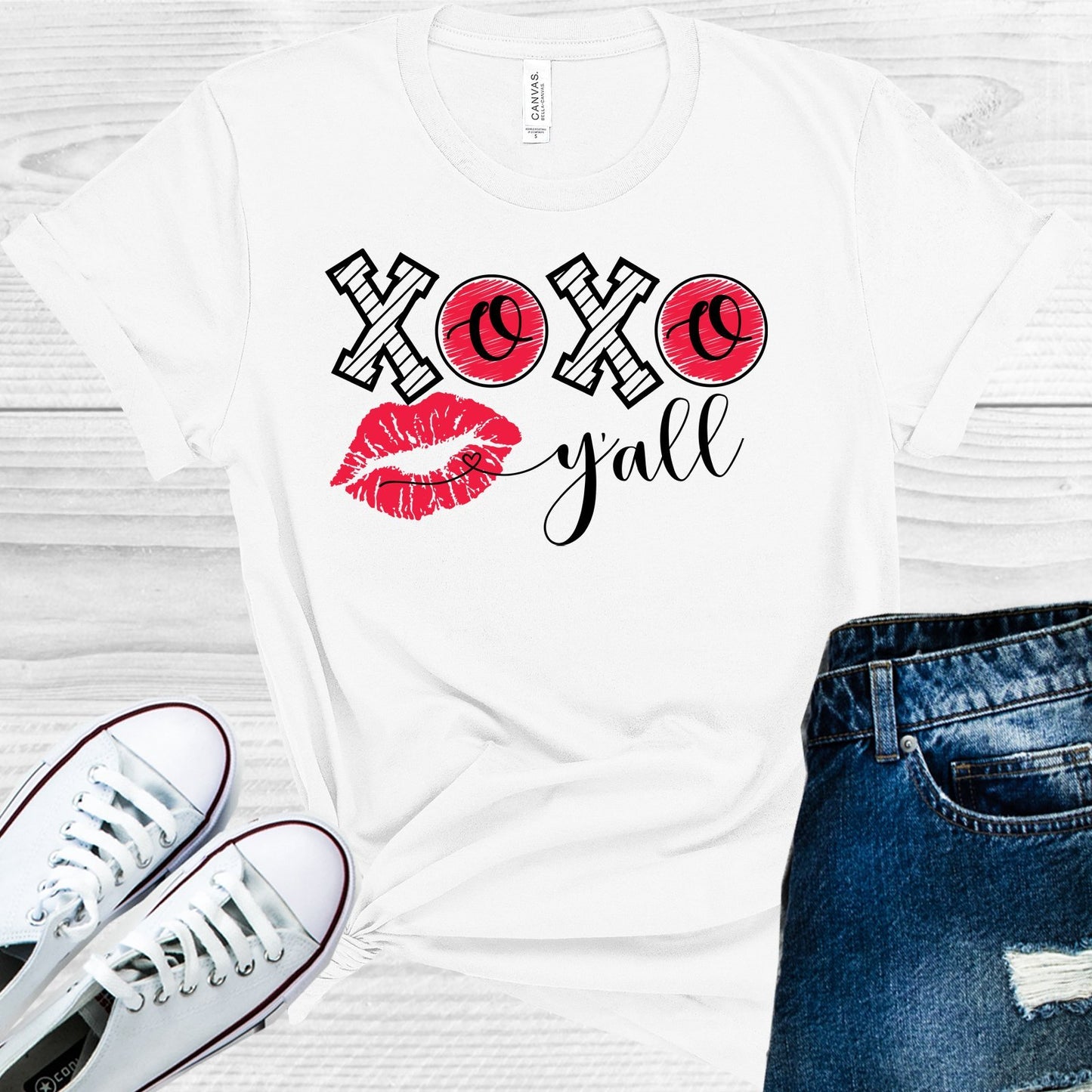 Xoxo Yall Valentines Day Graphic Tee Graphic Tee