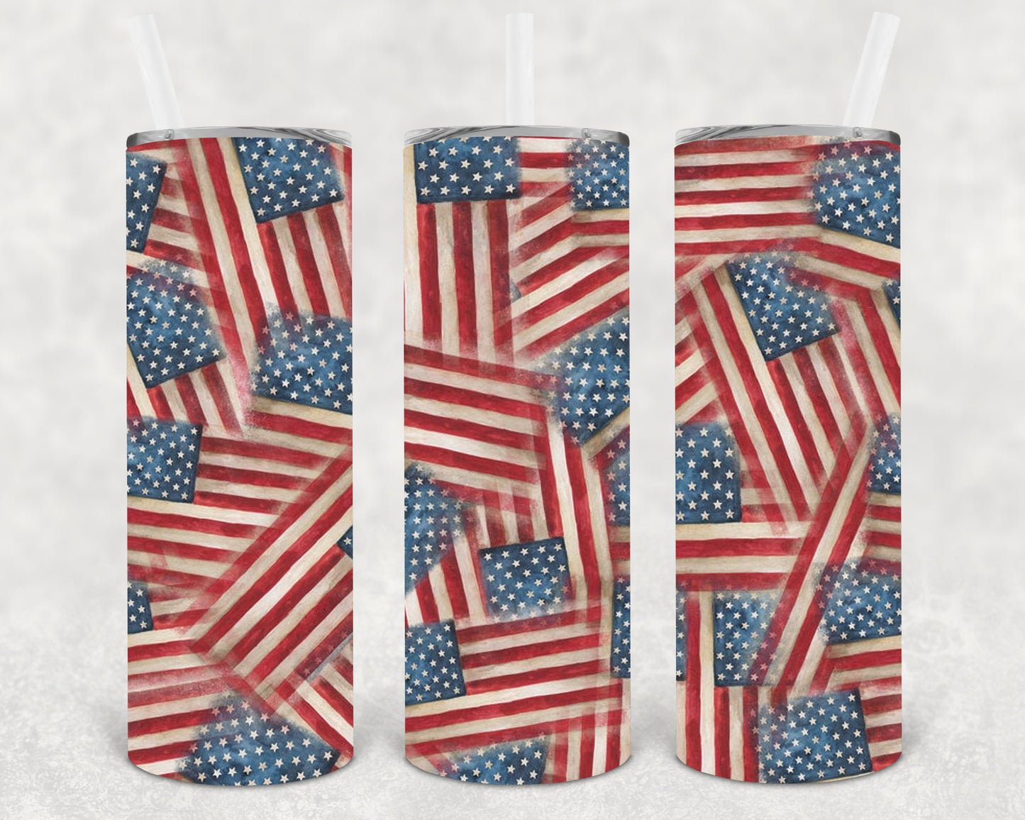 Vintage Flag 20 Oz Skinny Tumbler