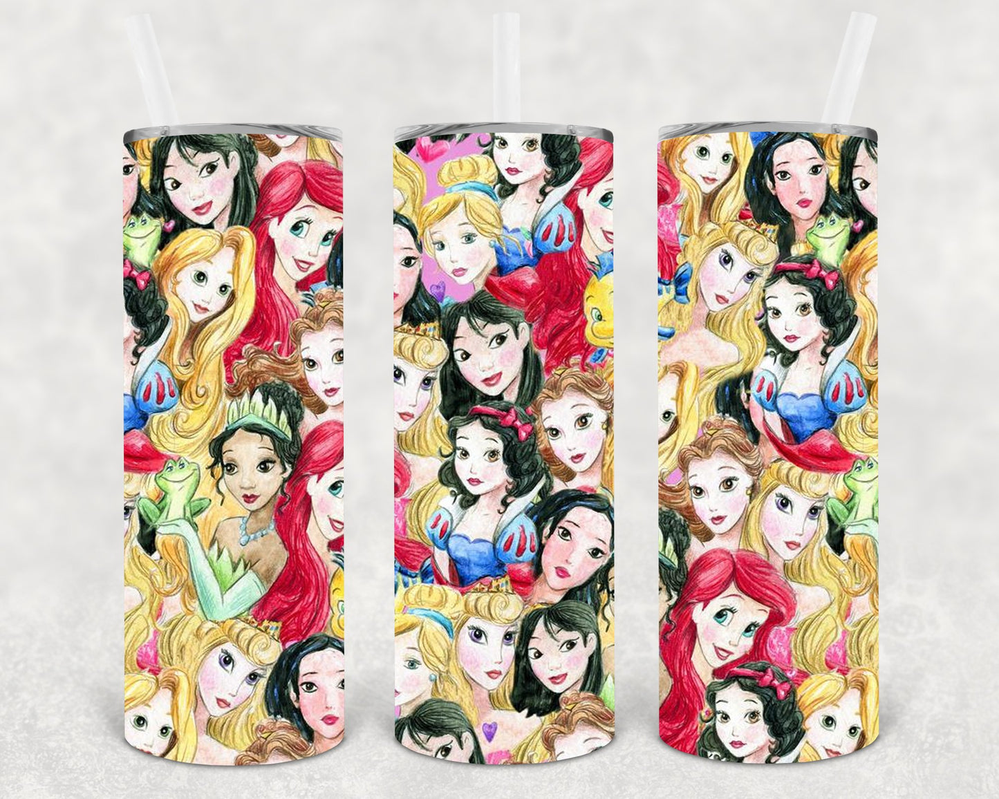 Princesses 20 Oz Skinny Tumbler