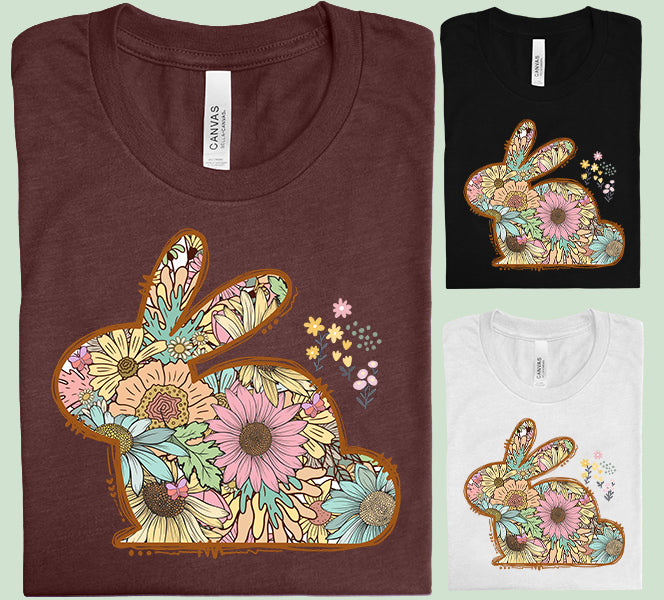 Floral Bunny Graphic Tee