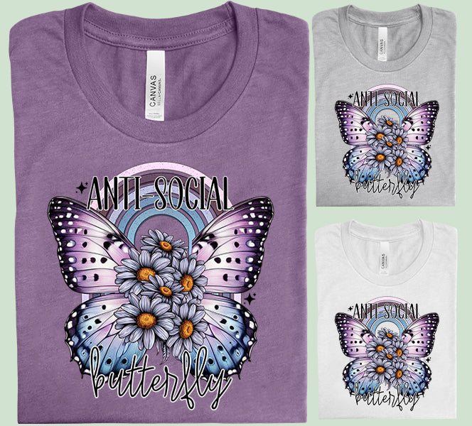 Anti-Social Butterfly Graphic Tee