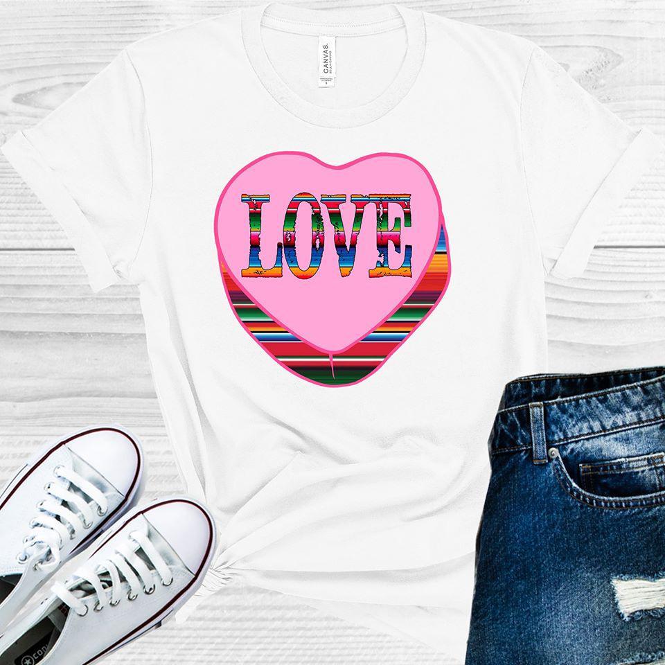 Love Serape Conversation Heart Graphic Tee Graphic Tee