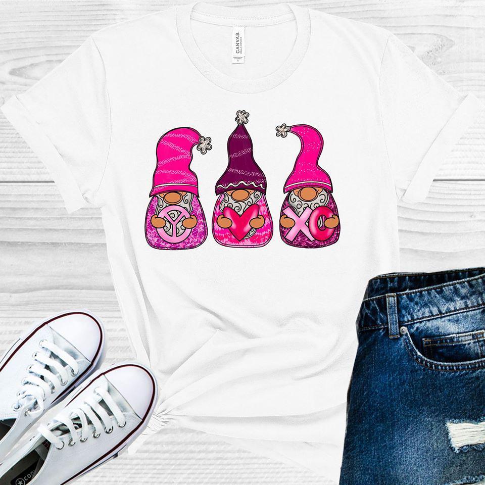 Peace Love Xo Gnome Valentine Graphic Tee Graphic Tee