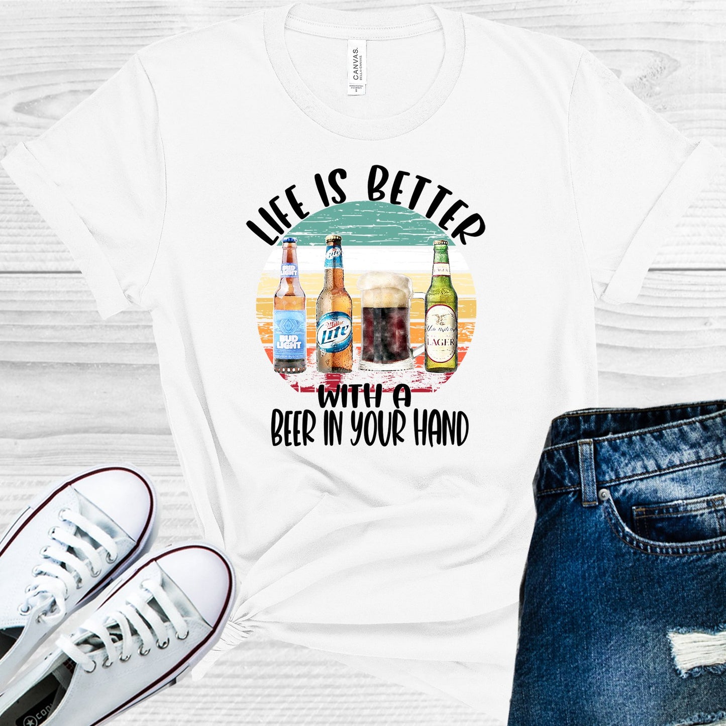 Life Is Better With A Beer In Your Hand Graphic Tee Graphic Tee