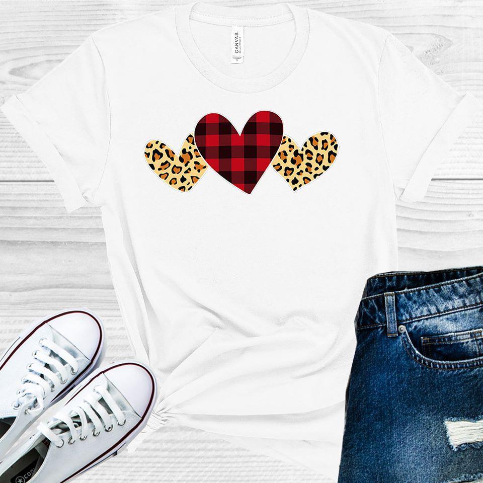 Buffalo Leopard Heart Trio Graphic Tee Graphic Tee